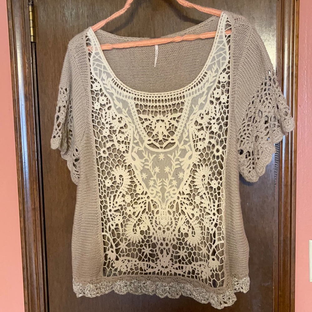 Free People short sleeve sweater